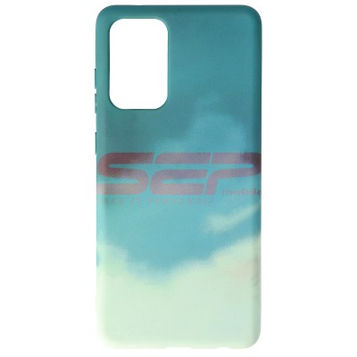 Toc silicon Watercolor Samsung Galaxy A72 Turquoise foto