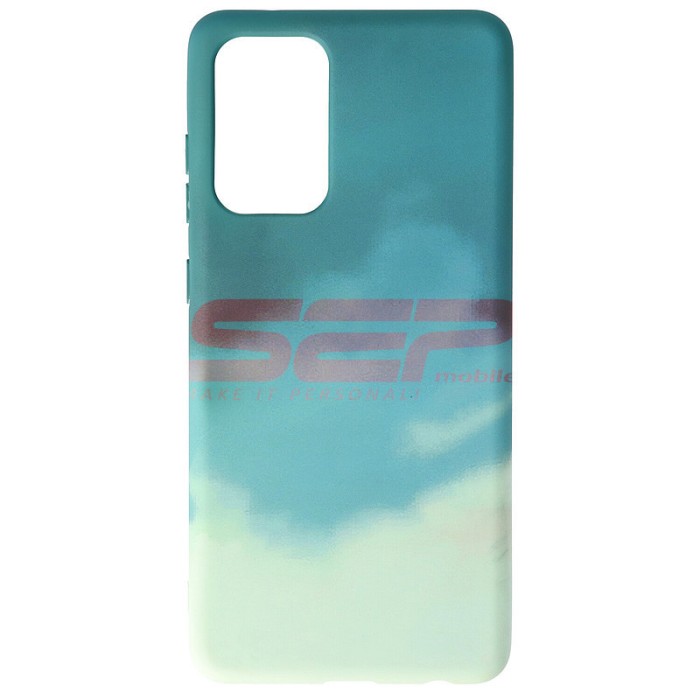 Toc silicon Watercolor Samsung Galaxy A72 Turquoise