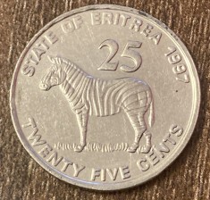 C50 - Moneda foarte veche - Eritrea - 25 cents - 1997