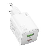 Cumpara ieftin Incarcator HOCO USB A + Tip C PD QC 3A 20W N41 alb