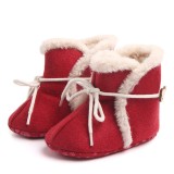 Cizmulite imblanite rosii - Warm baby boots (Marime Disponibila: 6-9 luni