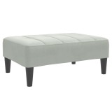Cumpara ieftin Taburet, gri deschis, 77x55x31 cm, catifea
