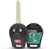 Carcasa Cheie Auto Completa Programabila, Compatibila Nissan Qashqai, X-Trail, Navara, Pathfinder, Murano, Infiniti FX &ndash; 2+1 butoane, cip ID46, 433MHz