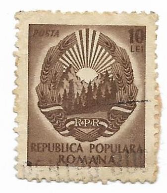 Uzuale - stema R.P.R., 10 L, 1950 - obliterat, 3 buc.