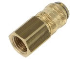 Conector rapid simplu PNEUMAT max. 35bar alamă cu etanșare cauciuc NBR