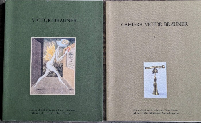 Victor BRAUNER - Set nou complet 2 cataloage Saint-Etienne, 1991 - Rar