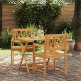 vidaXL Bancă de exterior 2 pcs natural 56 x 55,5 x 90 cm 42028081