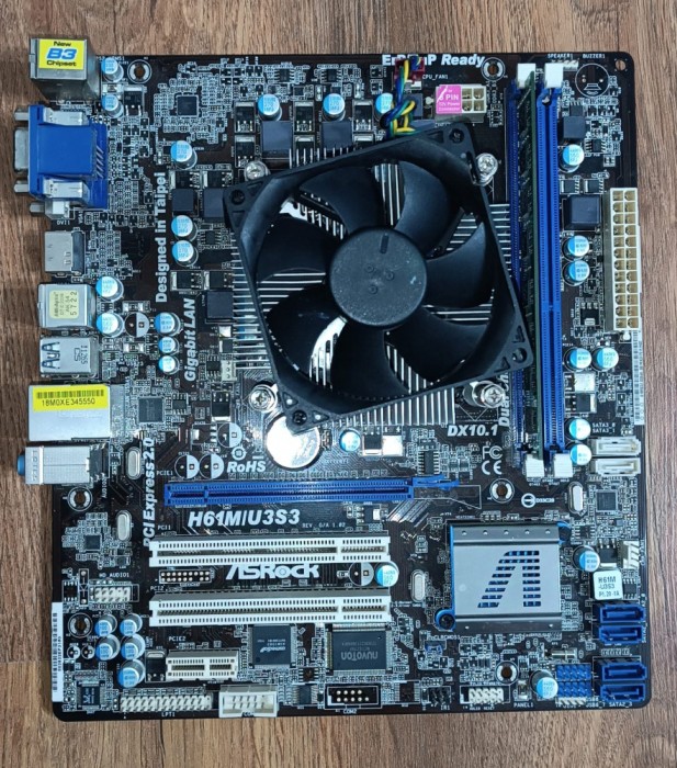 AsRock H61M-U3S3 + CPU Intel i3 2130 (3,40 GHz) + 8 GB RAM DDR3 (1333 MHz) CL9
