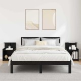 VidaXL Cabinete de pat 2 piese Stejar negru 40x35x60 cm Lemn prelucrat