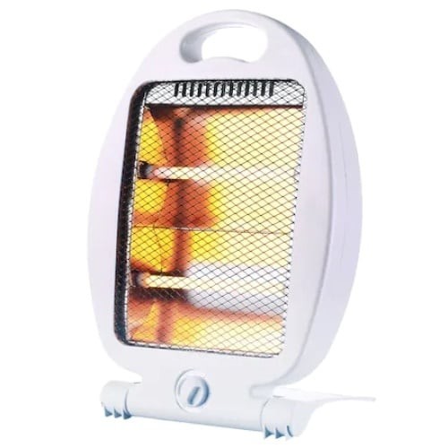 Radiator incalzitor cu quartz, putere 800W, cu termostat si indicator luminos de functionare, 2 trepte de putere, grila de siguranta, cu 2 elementi, m