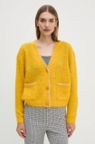 American Vintage cardigan din lana culoarea portocaliu, BYM19AH24