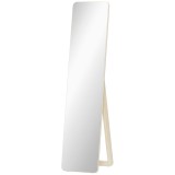 HOMCOM Oglindă pe suport și montată pe perete dreptunghiulară dim. 37L x 43l x 156H cm lemn natural | Aosom Romania