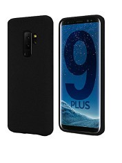 Huse silicon antisoc cu microfibra interior Samsung S9 Plus , S9+ , Negru foto