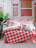 Lenjerie de pat pentru o persoana (DE), Oregano - Pink, Cotton Box, Bumbac Ranforce