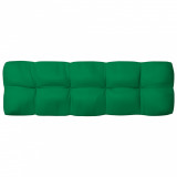 Pernă canapea din paleți, verde, 120 x 40 x 10 cm, vidaXL