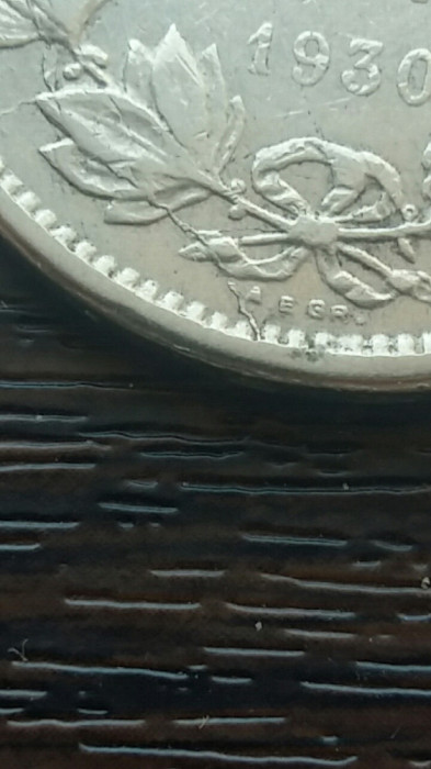 (M861) MONEDA BELGIA - 5 FRANK 1930 DER BELGEN, EROARE DE BATERE, MATRITA SPARTA