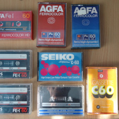 Casete audio AGFA, BASF, Sony, TDK.