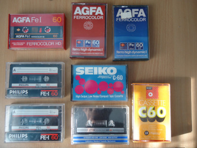 Casete audio AGFA, BASF, Sony, TDK. foto
