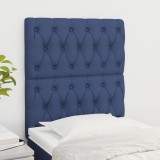 VidaXL Tăblii de pat, 2 buc, albastru, 80x7x78/88 cm, textil 3116648