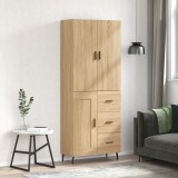 VidaXL Dulap &icirc;nalt, stejar sonoma, 69,5x34x180 cm, lemn compozit