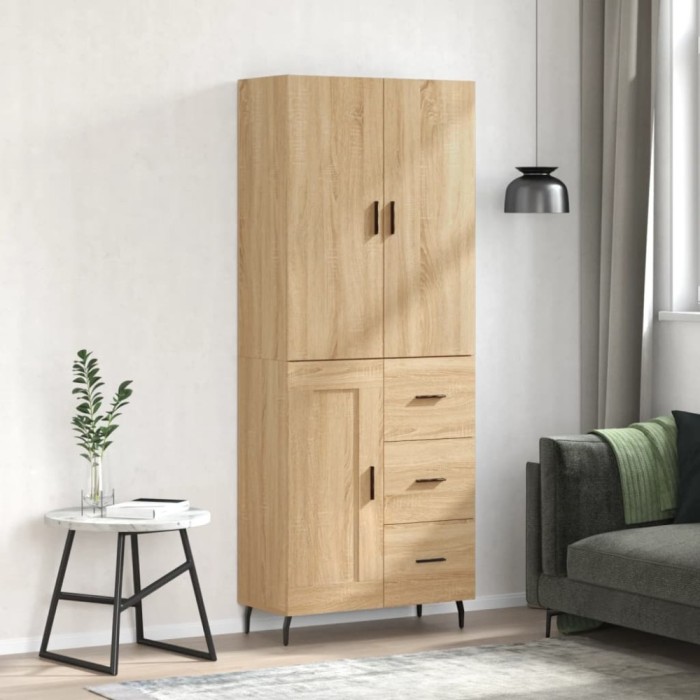 vidaXL Dulap &icirc;nalt, stejar sonoma, 69,5x34x180 cm, lemn compozit 3196030