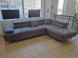 Coltar Extensibil Tommy 7 Sezlong Dreapta Stofa, Design Modern, Spatiu Depozitare