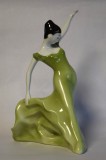 Dansatoare de Flamenco - maniera Art Deco - statueta din portelan ARPO Curtea de Arges - perioada comunista