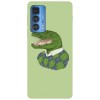 Husa compatibila cu Motorola Edge 20 model Mr. Crocodile, Silicon, TPU, Viceversa, Transparent, Carcasa