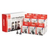 Set becuri auto LED AMiO Hybrid 16 seturi, H1 H3 H4/H19 H7/H18 HB3/HIR1/H10 HB4, 6000K, Canbus, 60W set, 12V, LED CSP, 5600LM, omologare E9 ECE R10