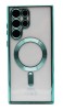 Husa Luxury tip MagSafe compatibila cu Samsung Galaxy S22 Plus, Full protection, Margini colorate, Albastru deschis, Oem