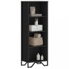 Gossi biblioteca, negru, 50x31x137,5 cm, lemn prelucrat