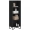 Gossi biblioteca, negru, 50x31x137,5 cm, lemn prelucrat