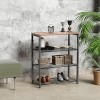 Pantofar Negru Dragon, 60x66x25 cm, MDF/PAL, Cadru Metalic, Organizator Incaltaminte Hol
