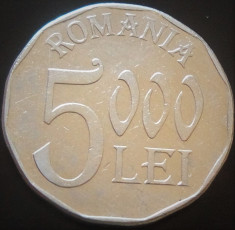 Moneda 5000 LEI - ROMANIA, anul 2003 *cod 94 - aluminiu foto