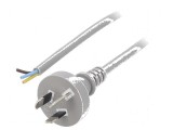 Cablu 3x0,75mm2 AS/NZS 3112 cu mufă, cablu PVC 1,5m gri