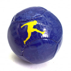 Mini minge fotbal, Pele, culoare albastra, 14x14x14 cm foto