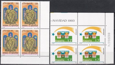 Spania 1993 - Crăciun, Bloc de 4, MNH foto