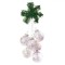 Ghirlandă Decorativă Crăciun, Set 6 Globuri Transparente, Tinsel Holografic, 38cm, Plastic