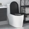 Capac WC cu eliberare rapidă, &icirc;nchidere lentă, negru, duroplast