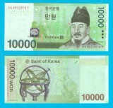 Coreea Sud (p#56) 10.000 Won 2007 UNC &#039;Sejong&#039; serie: CA 48328xx F