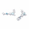 Cercei Argint 925 Turcoaz Albastru Opal, 25mm. Cercei mici argintii