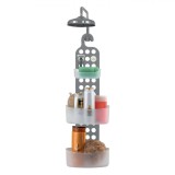 Raft Baie, 3 Nivele, 4 C&acirc;rlige, Gri, 70 cm, Oem