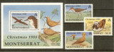 Montserrat 1988 Birds, Religion, set + perf. sheet, MNH N.044, Nestampilat