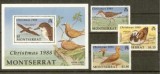 Montserrat 1988 Birds, Religion, set + perf. sheet, MNH N.044, Nestampilat