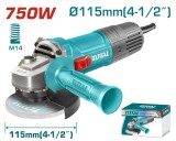 TOTAL - POLIZOR UNGHIULAR - 115MM - 750W (INDUSTRIAL) PowerTool TopQuality
