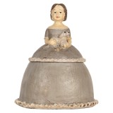 Cumpara ieftin Figurina Femeie cu spatiu depozitare polirasina multicolora 19x16x22 cm