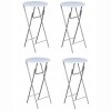 VidaXL Mese de bar, 4 buc., cu blat din MDF, alb 60650