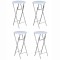 vidaXL Mese de bar, 4 buc., cu blat din MDF, alb 60650