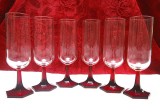 SET PAHARE PENTRU VIN SAMPANIE PICIOR DIN STICLA COLORATA 16.5 CM