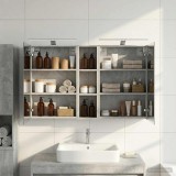 vidaXL Set dulap baie cu raft 3 pcs 120 x 14,5 x 70 cm Lemn compozit 3403755